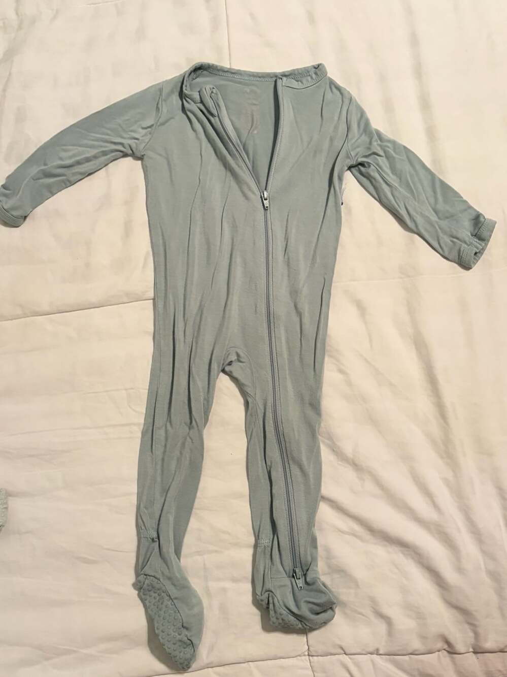 Kyte Baby Footed Sleeper 6-12 Months Light Sage Green Bamboo Viscose